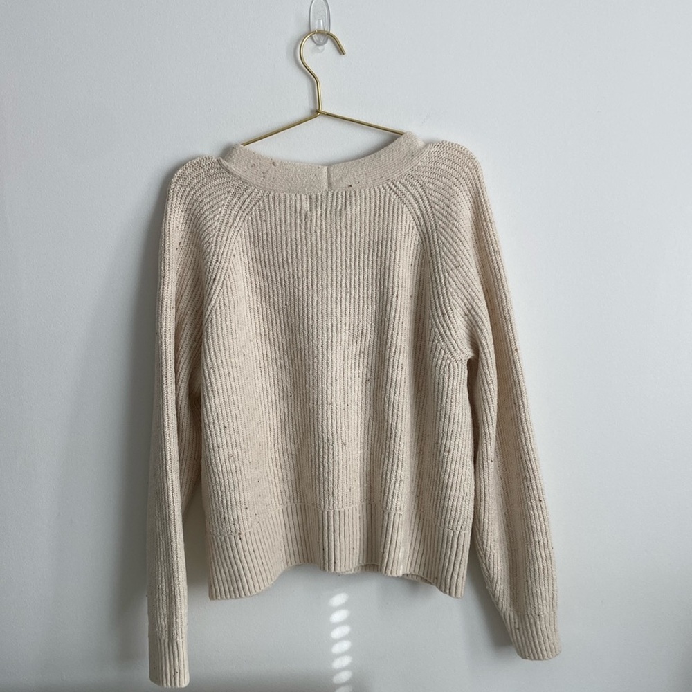 Old Navy Cream Ribbed Button-Up Cardigan - Picture 8 of 9